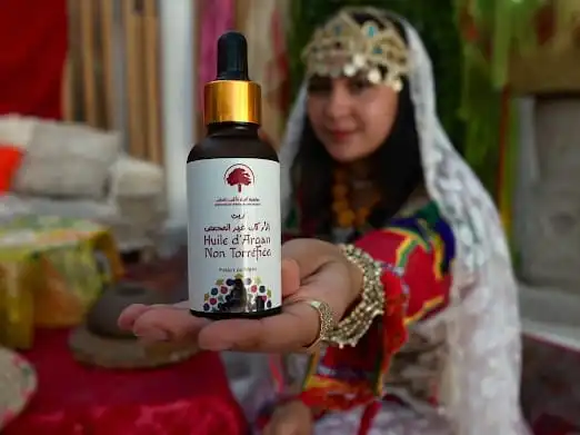 عبوة زيت الأركان غير المحمص